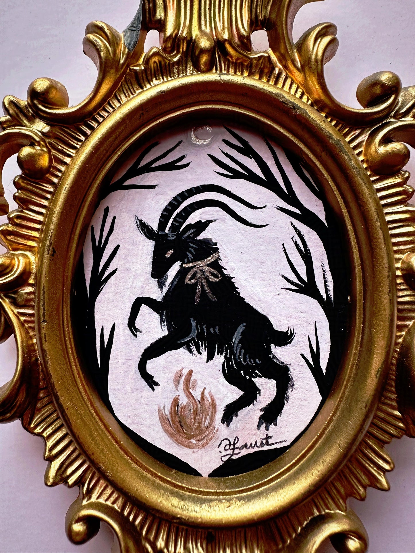 The Dance 🎃 Framed Mini Original Drawlloween Painting
