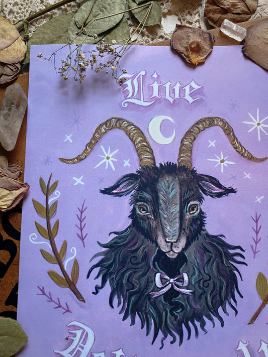 Black Phillip "Live Deliciously" - 8.5x11 Art Print