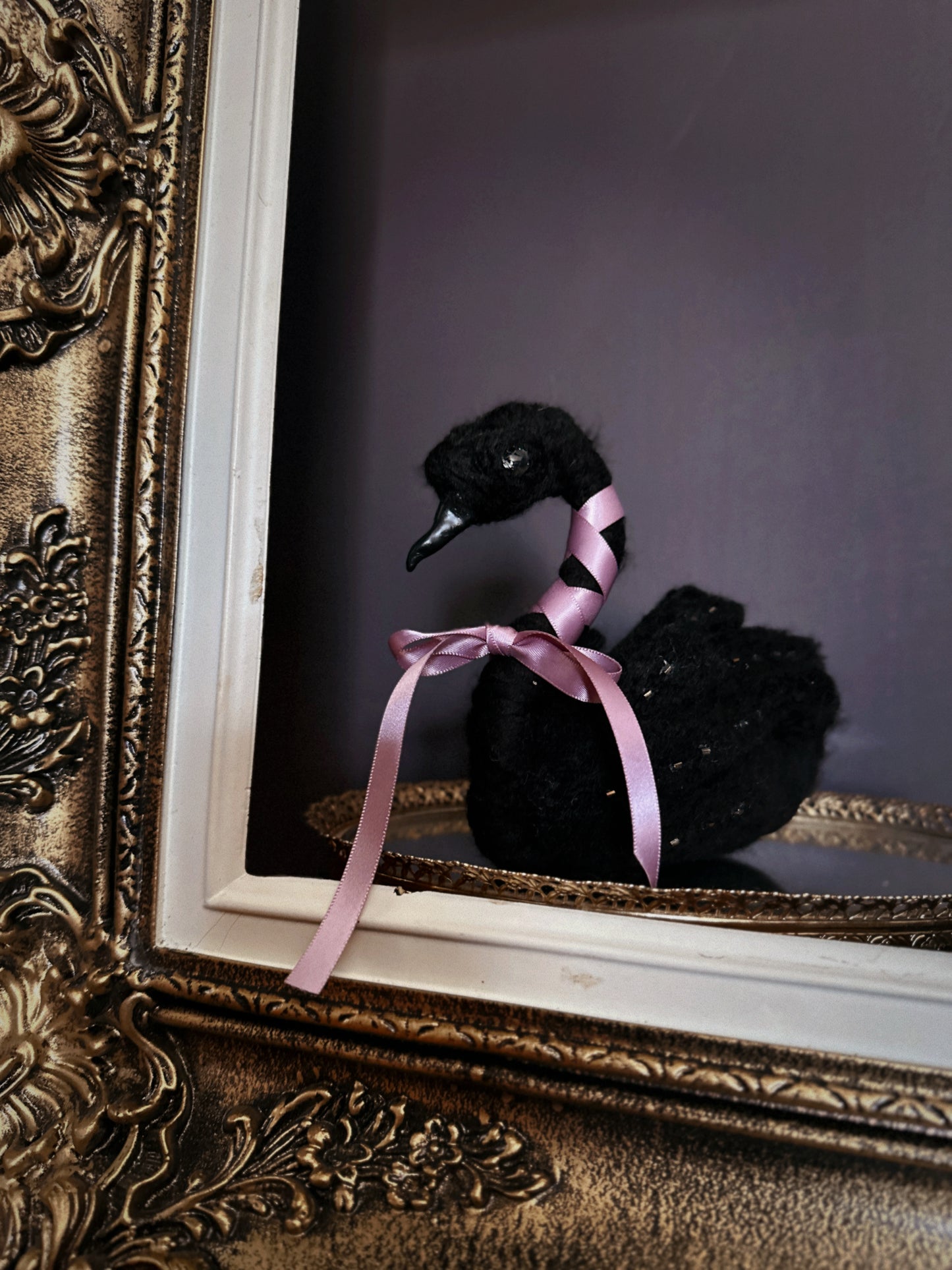 Felted Black Swan Queen