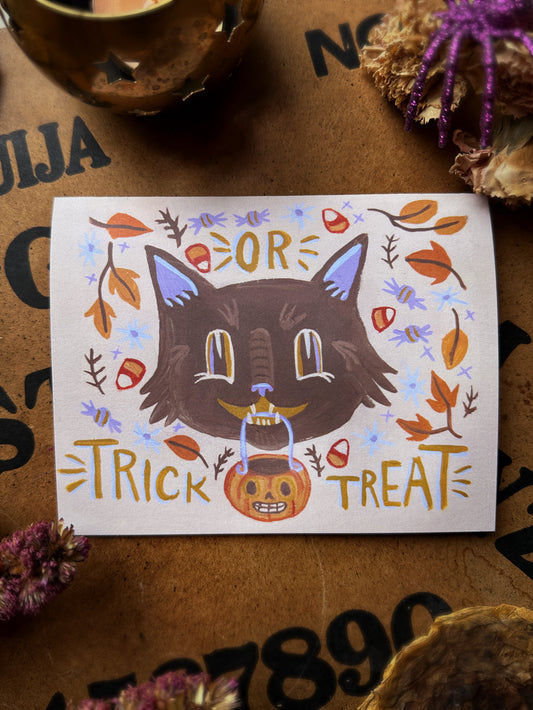 Trick or Treat! ✦ Vintage Halloween Card