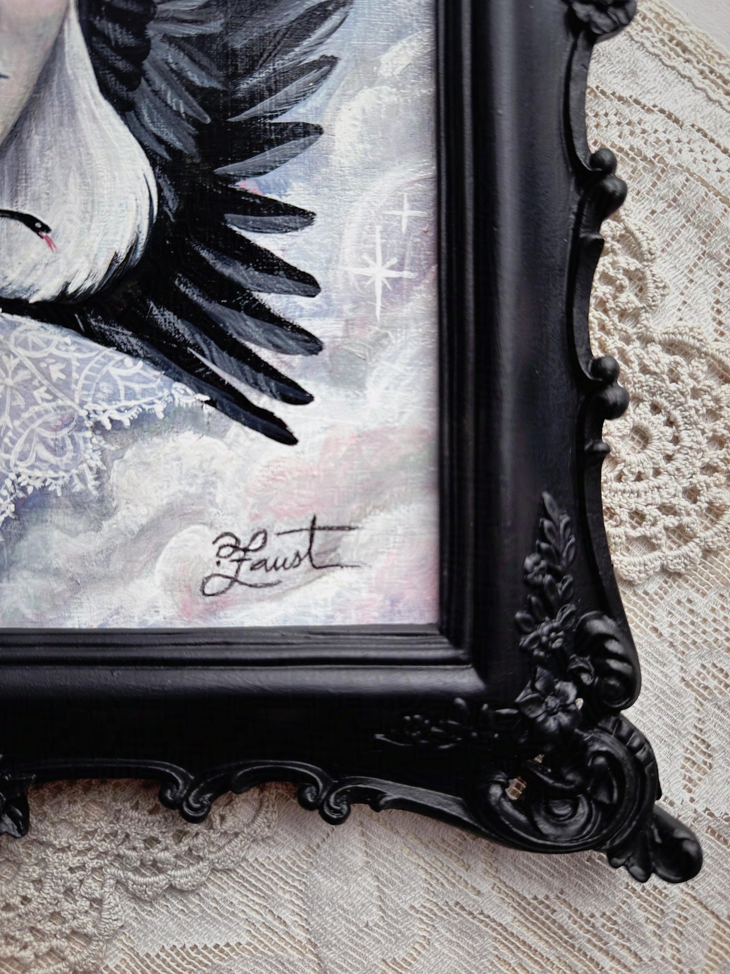 The Angel of Apathy ✦ Framed Original Painting