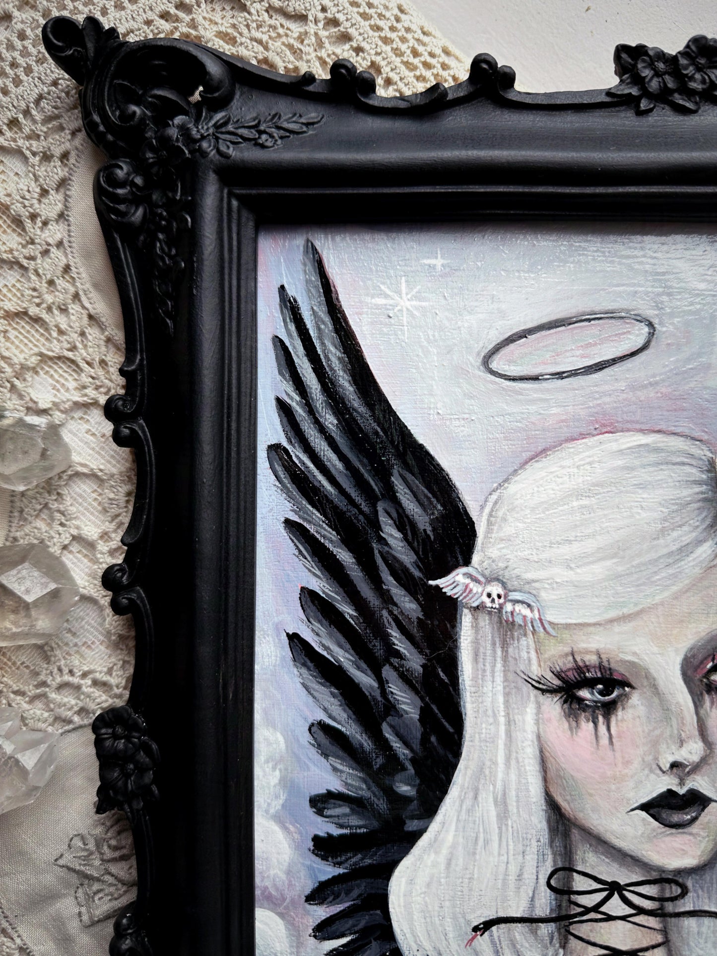The Angel of Apathy ✦ Framed Original Painting