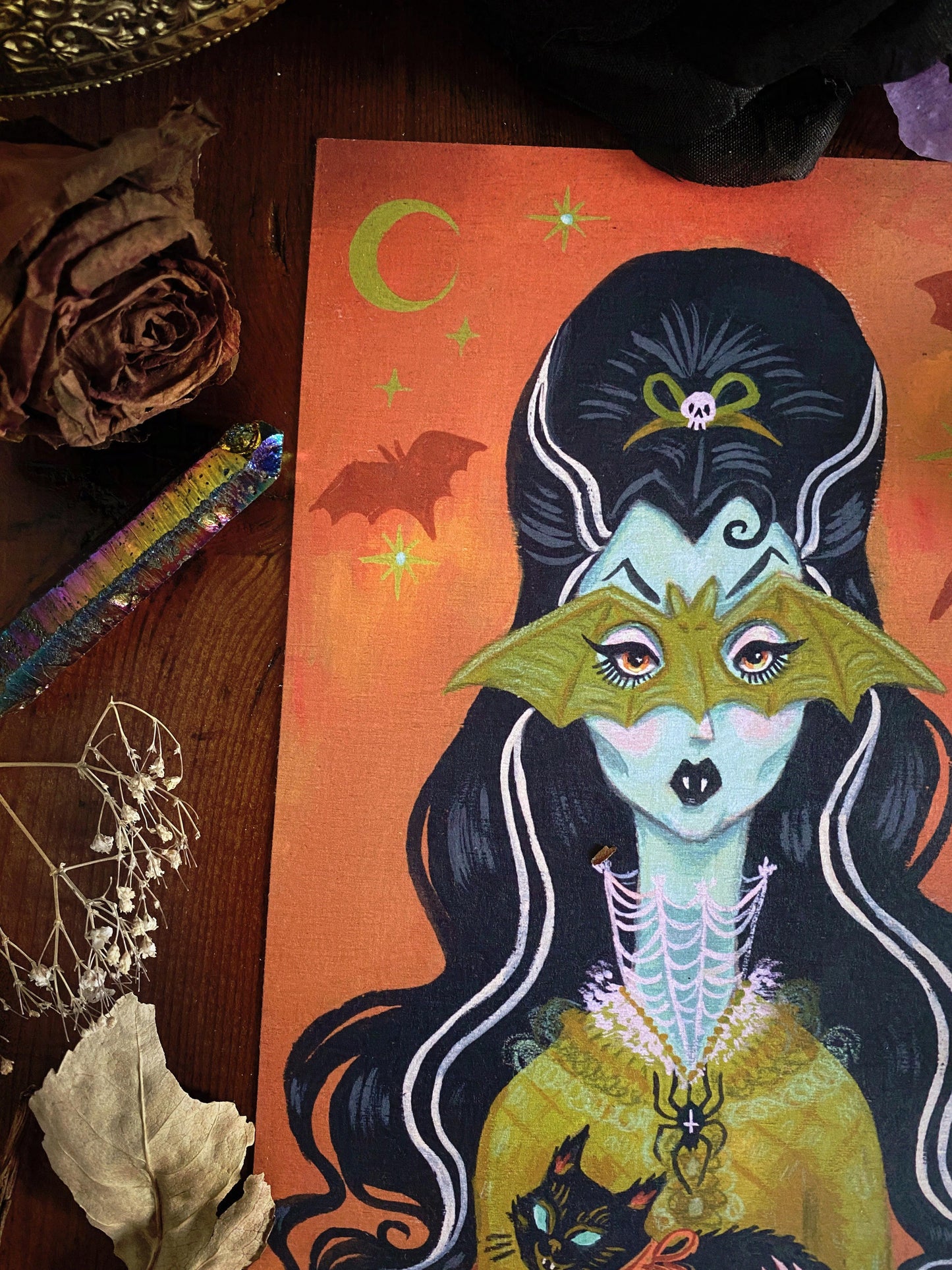 Halloween Glamour Queen ✦ 5.5x11 Art Print