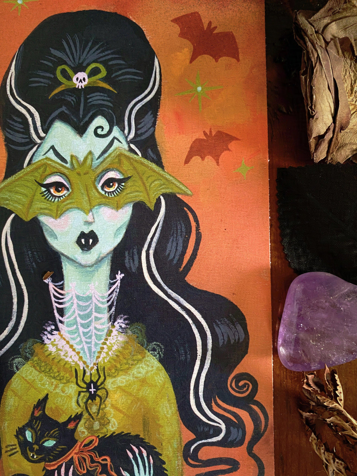 Halloween Glamour Queen ✦ 5.5x11 Art Print
