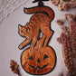Copper Halloween Kitty ✦ Hand Embossed Foil Decoration