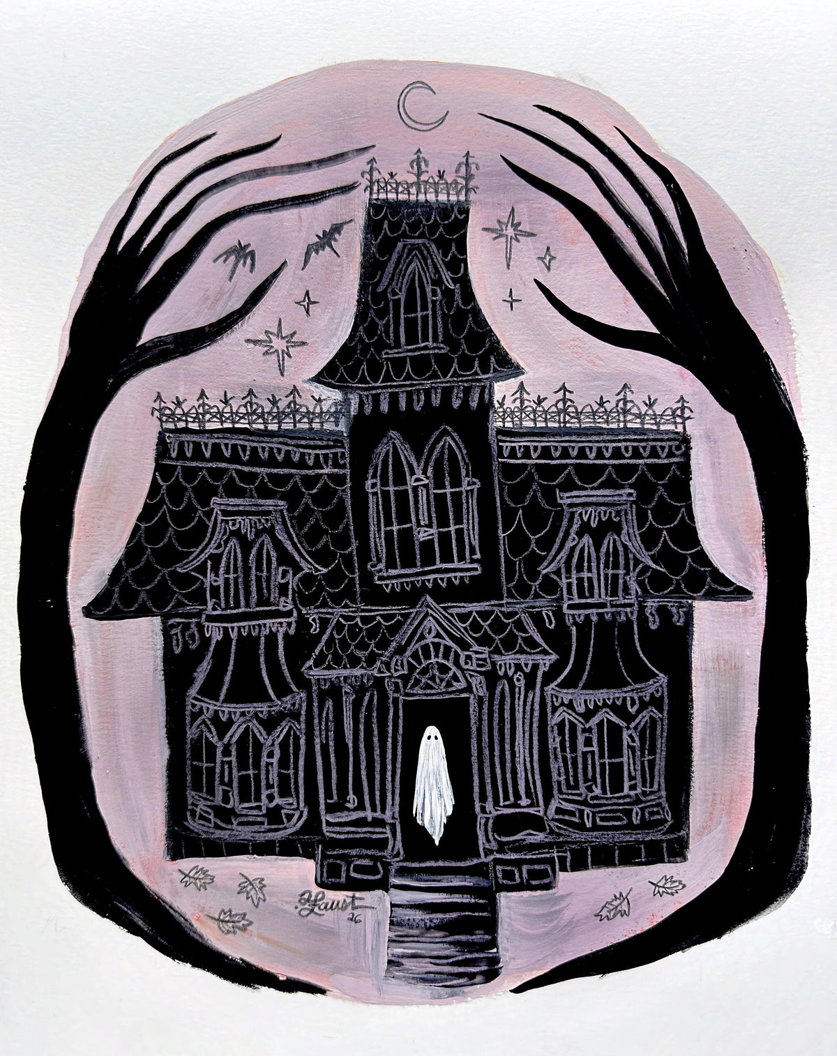 The Haunted Manor Calls to You 🎃 Original Drawlloween Artwork