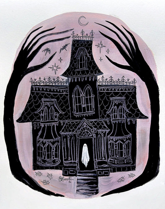 The Haunted Manor Calls to You 🎃 Original Drawlloween Artwork