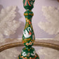 Seven Swans Candlestick in Forest Green