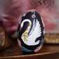 White Swan Hand-Painted Wooden Egg