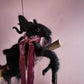 Black Phillip on a Broom ✦ in Hawthorn Velvet