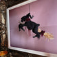 Black Phillip on a Broom ✦ in Hawthorn Velvet