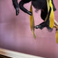 Black Phillip on a Broom ✦ in Chartreuse & Olive Silk