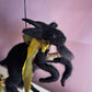 Black Phillip on a Broom ✦ in Chartreuse & Olive Silk