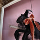 Black Phillip on a Broom ✦ in Bramble Velvet