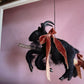 Black Phillip on a Broom ✦ in Bramble Velvet