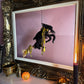 Black Phillip on a Broom ✦ in Chartreuse & Olive Silk