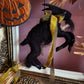 Black Phillip on a Broom ✦ in Chartreuse & Olive Silk