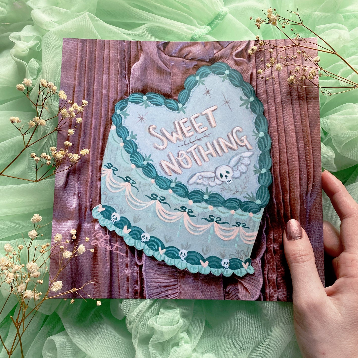 Sweet Nothing Cake - 8x8 Art Print