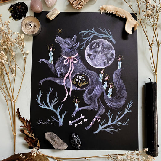 Wolf Moon - 8.5x11 Art Print