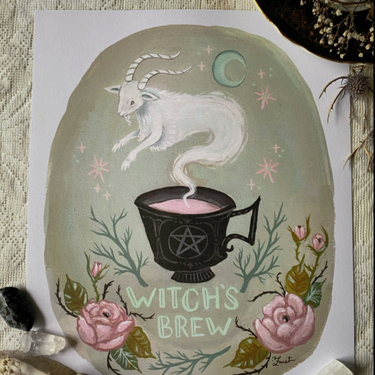 Witch's Brew Ghostea 8x10 Art Print