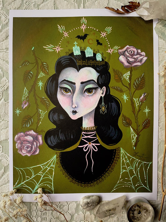 Dark Thoughts & Dead Roses - 8.5x11 Art Print