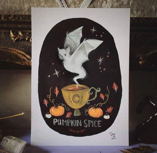 *Pumpkin Spice Ghostea - 5x7 Art Print