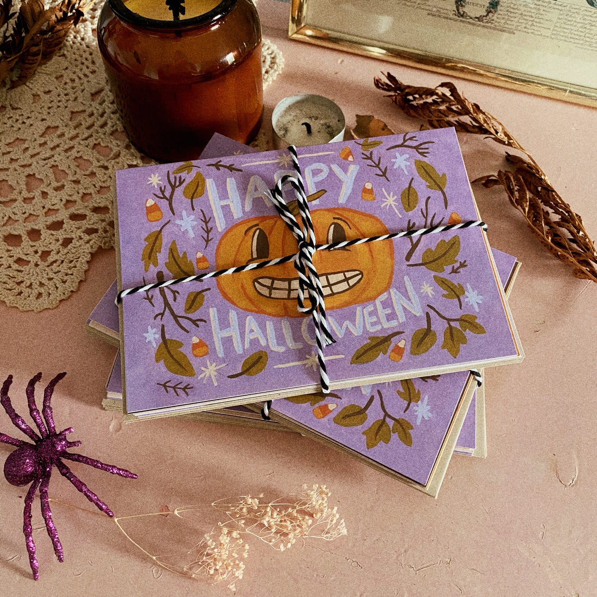 Vintage Halloween Cards ✦ Set of 3